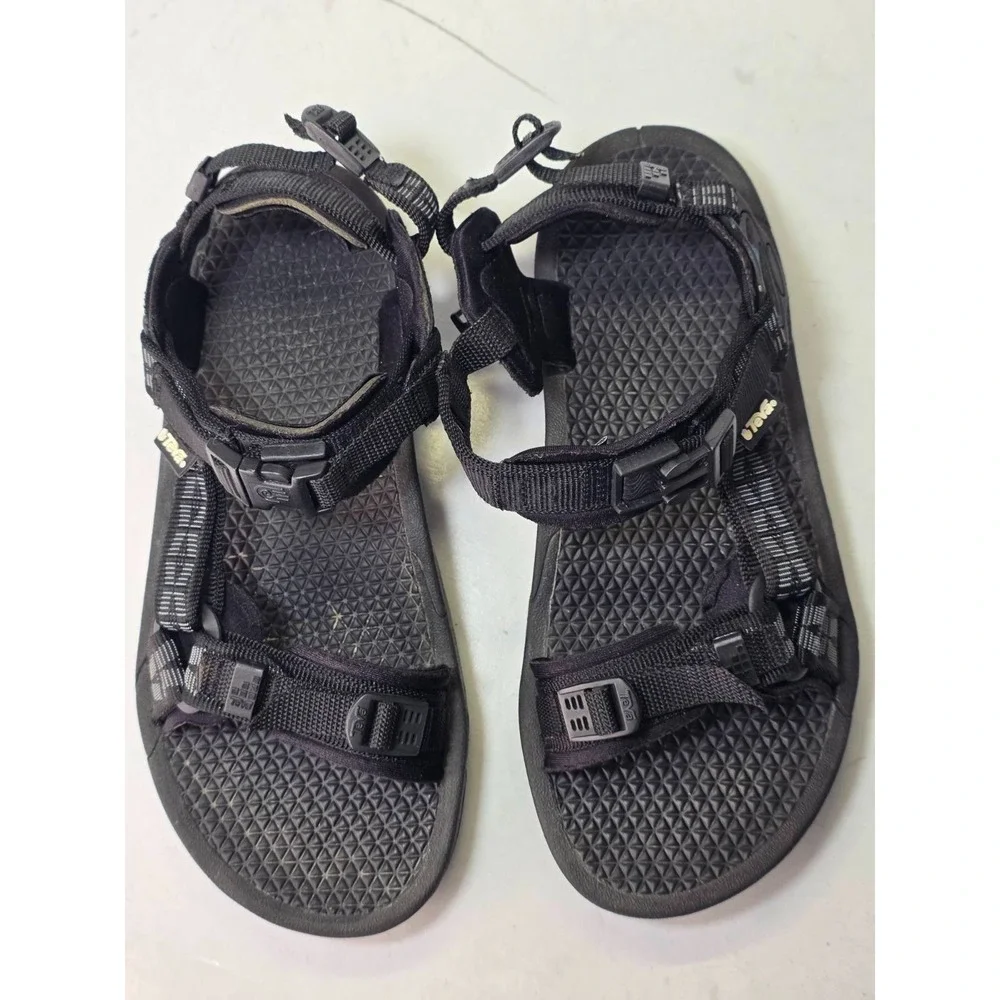 Teva Men's Sandals Size 9 EU 42 Black Strappy Open Toe Universal‎ Hiking Shoes